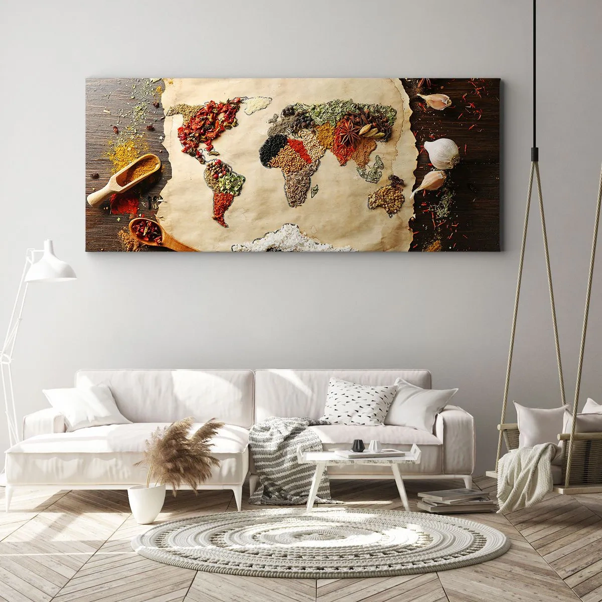 Impression sur toile - Image sur toile - Toutes les saveurs du monde - 100x40 cm