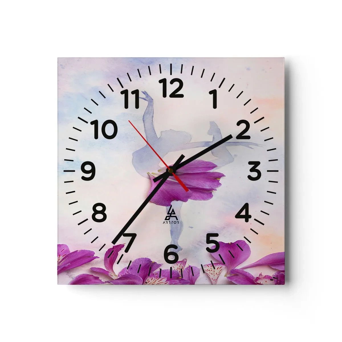 Horloge murale - Pendule murale - Délicat comme une fleur - 30x30 cm