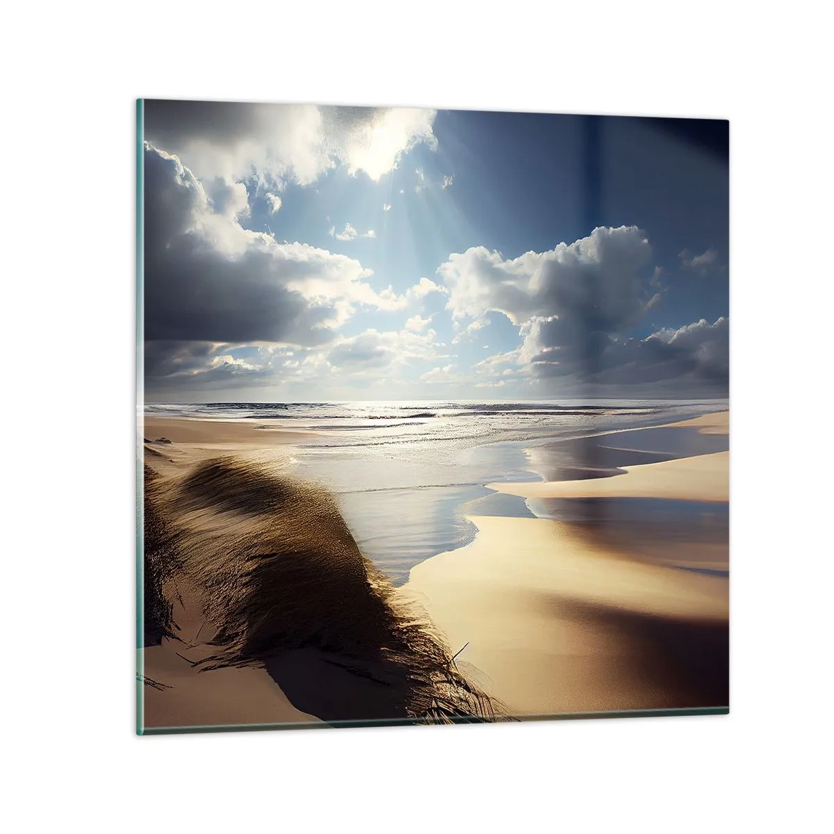 Impression sur verre - Image sur verre - Plage, plage sauvage - 50x50 cm