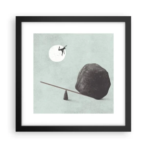 Affiche dans un cadre noir - Poster - Réalisation de ses rêves - 30x30 cm