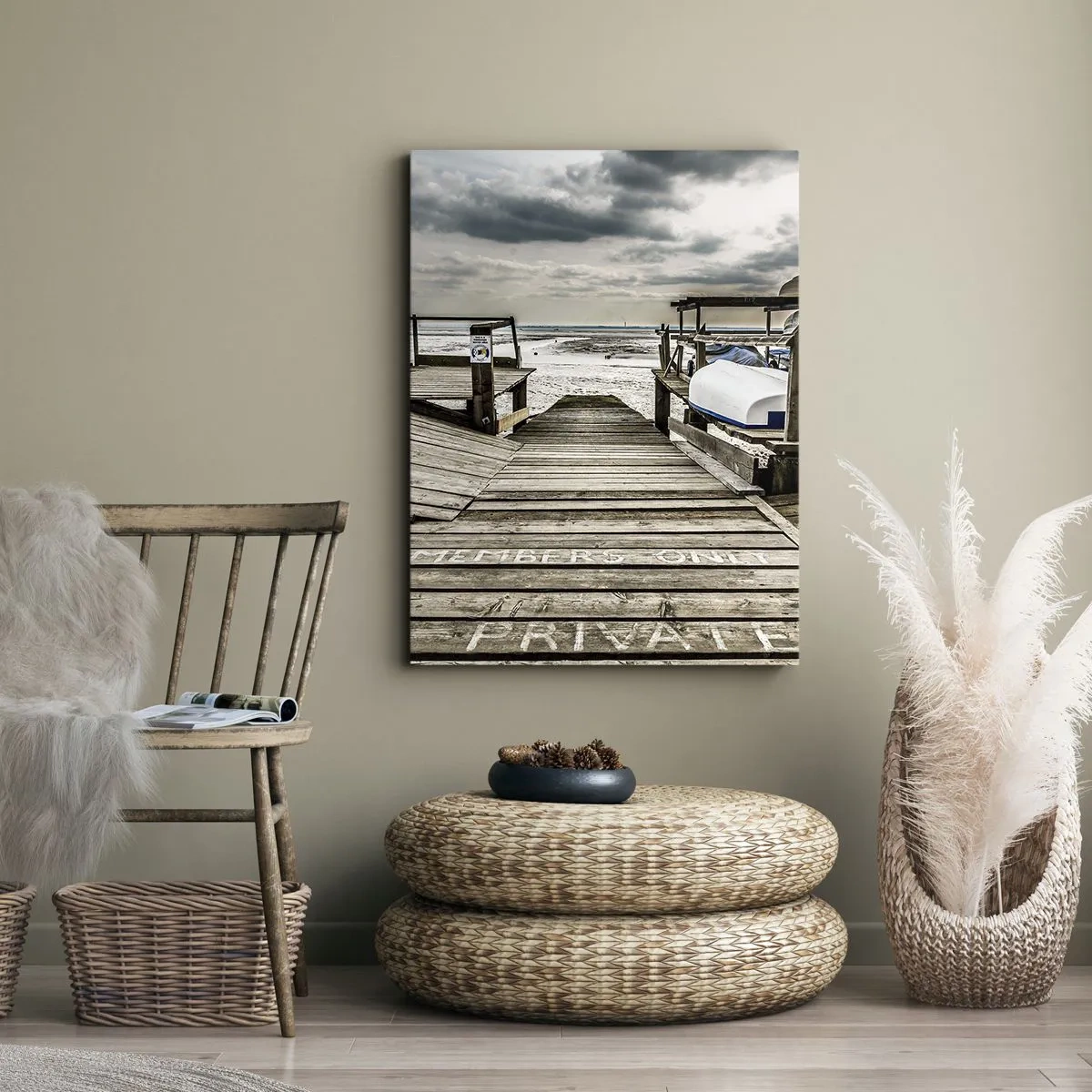 Impression sur toile - Image sur toile - Plage de minuit - 70x100 cm