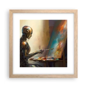 Affiche dans un chêne clair - Poster - L'art du futur - 30x30 cm