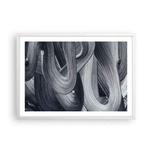 Affiche dans un cadre blanc - Poster - La fluidité de la réalité - 70x50 cm