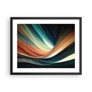 Affiche dans un cadre noir - Poster - Tissé à partir de couleurs - 50x40 cm
