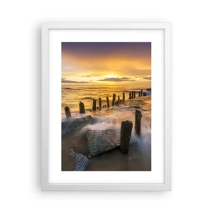 Affiche dans un cadre blanc - Poster - La beauté brute de la mer Baltique - 30x40 cm