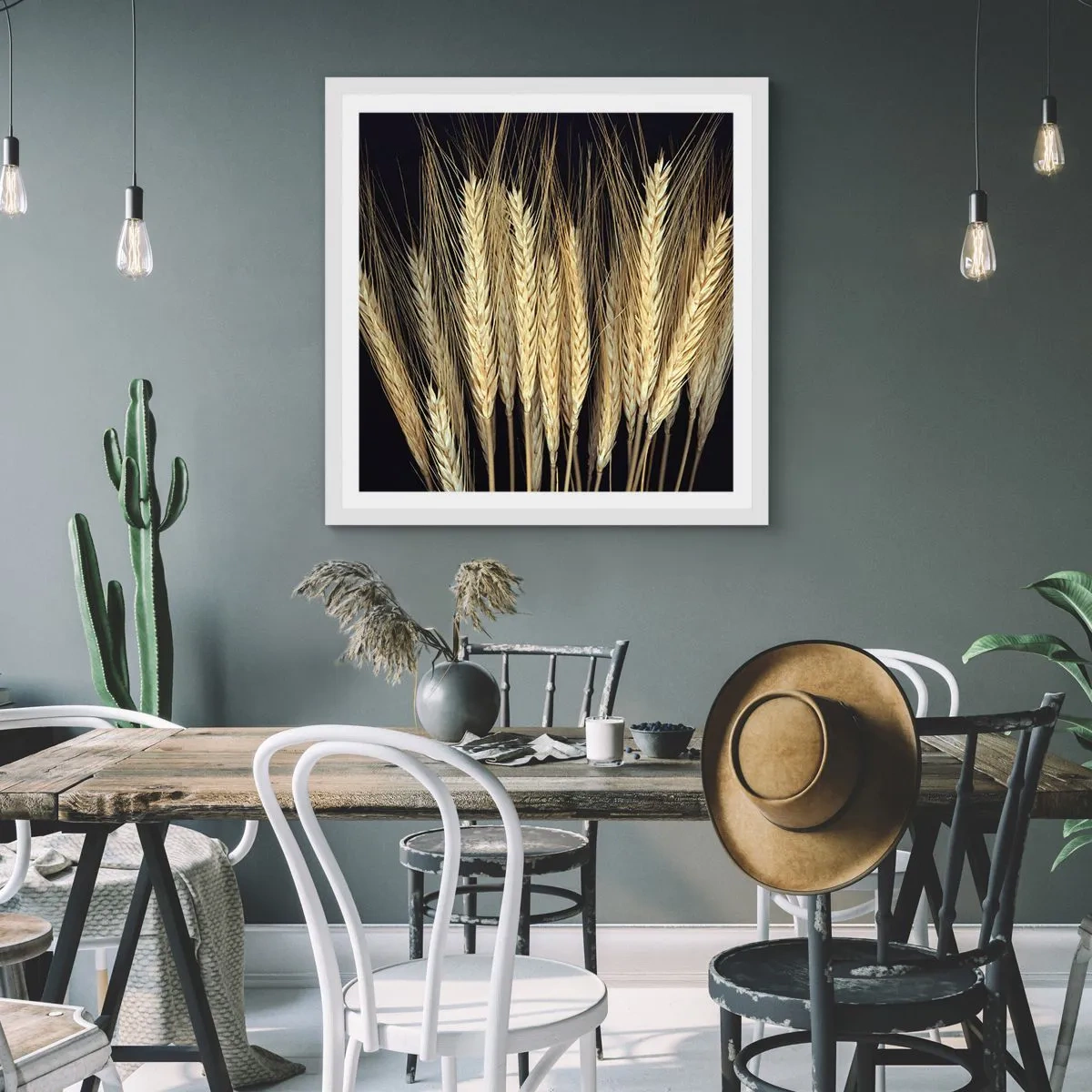 Affiche dans un cadre blanc - Poster - Magie rustique - 30x30 cm