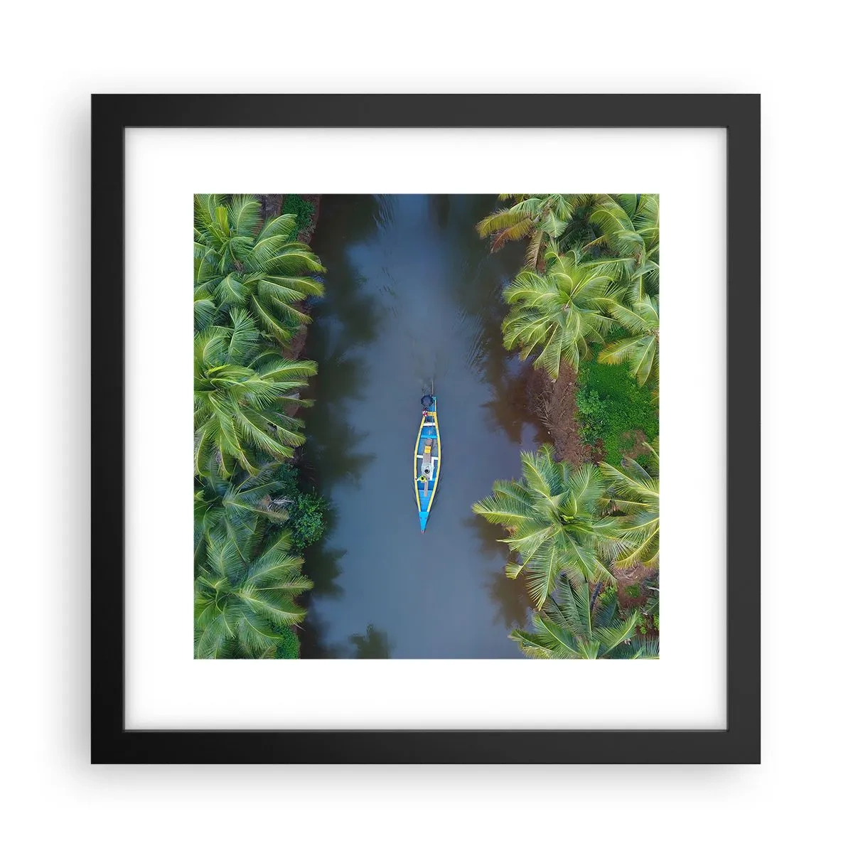 Affiche dans un cadre noir - Poster - Sur un sentier tropical - 30x30 cm