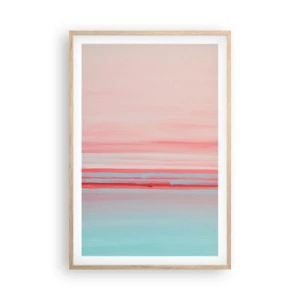 Affiche dans un chêne clair - Poster - Abstraction à l'aube - 61x91 cm