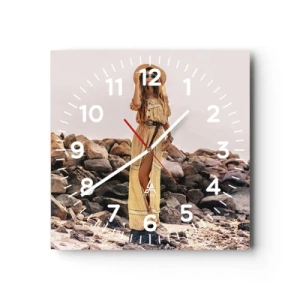 Horloge murale - Pendule murale - La magie des pierres - 40x40 cm