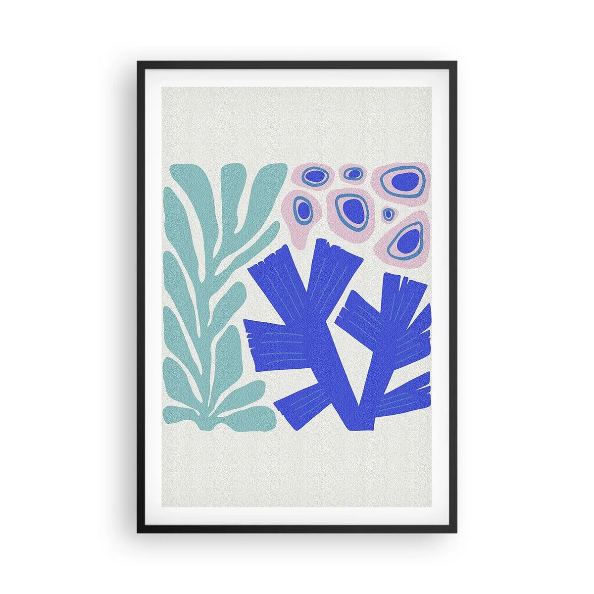 Affiche dans un cadre noir - Poster - Jardin sous-marin - 61x91 cm