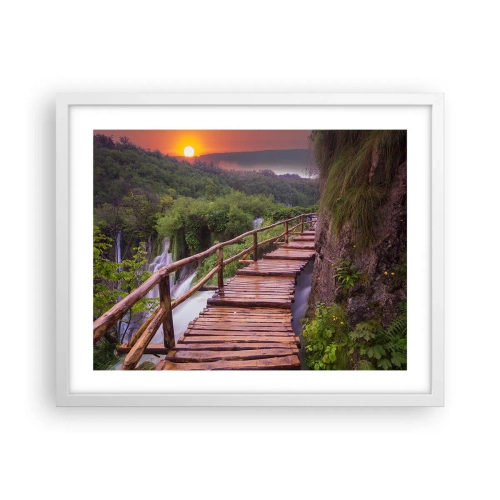 Affiche dans un cadre blanc - Poster - La beauté au-delà de la croyance - 50x40 cm