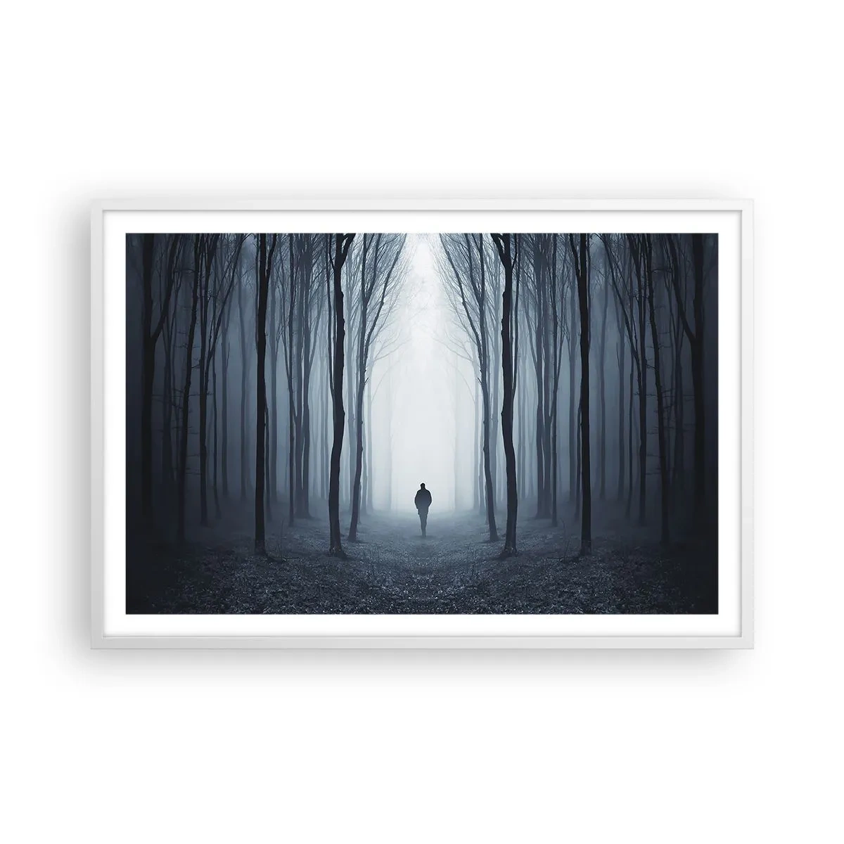 Affiche dans un cadre blanc - Poster - Tout est simple et clair - 91x61 cm