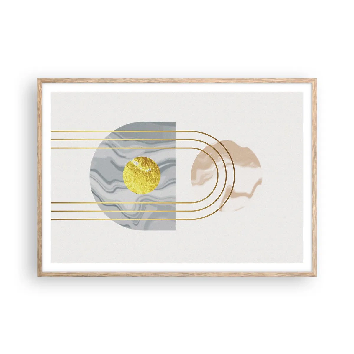 Affiche dans un chêne clair - Poster - Clareté et brillance - 100x70 cm