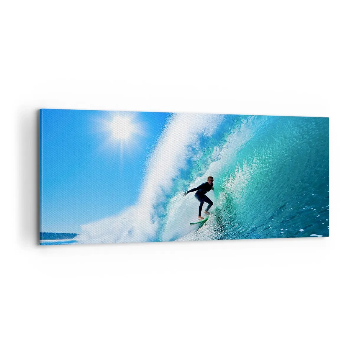 Impression sur toile - Image sur toile - A travers le grand ciel bleu - 100x40 cm