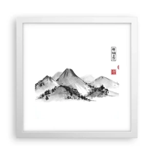 Affiche dans un cadre blanc - Poster - Au-delà de la distance - 30x30 cm