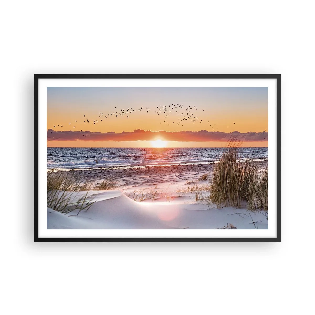 Affiche dans un cadre noir - Poster - Paysage horizontal - 91x61 cm