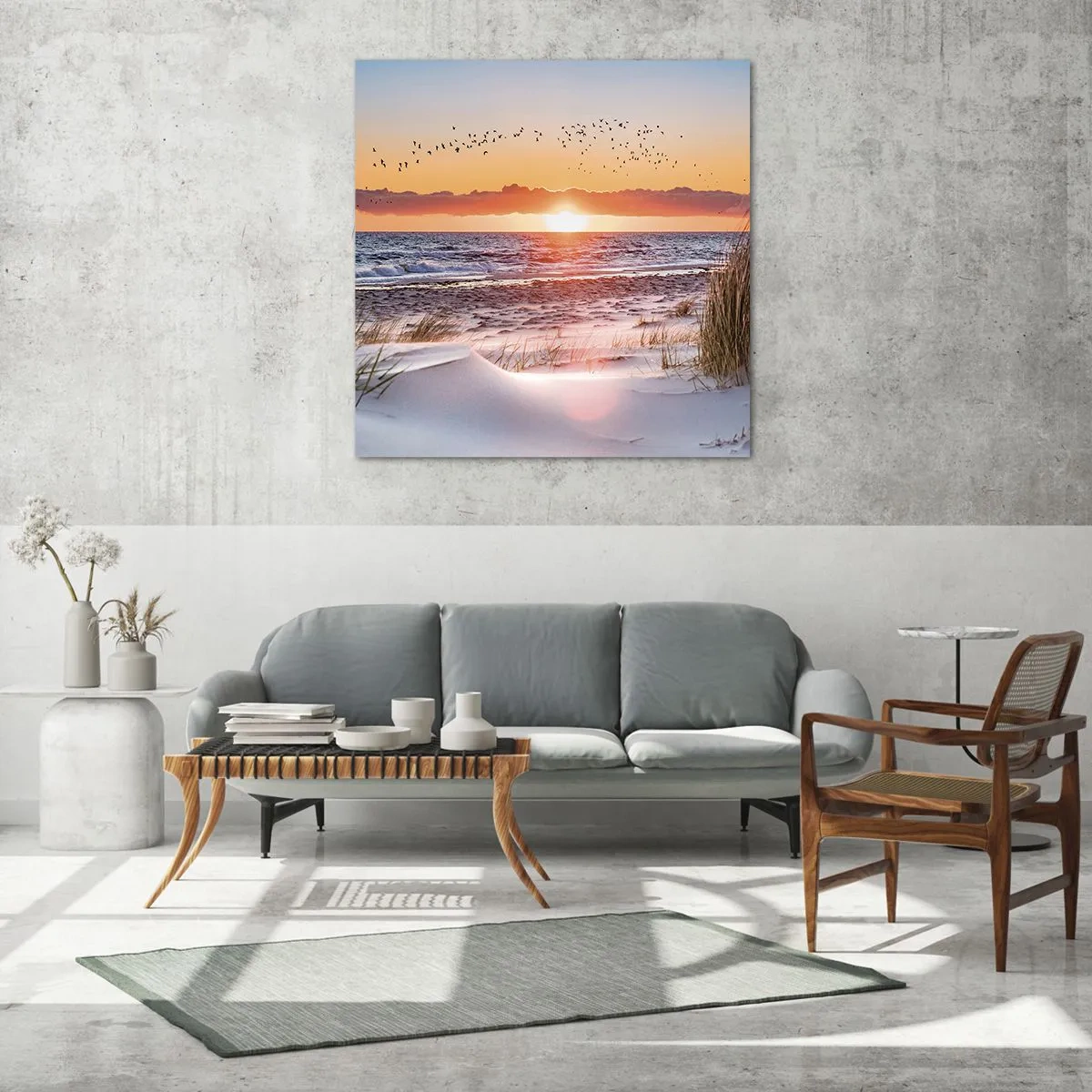 Impression sur verre - Image sur verre - Paysage horizontal - 30x30 cm