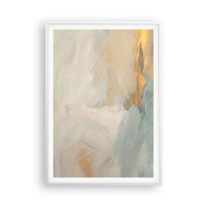 Affiche dans un cadre blanc - Poster - Abstraction – le pays de la douceur - 70x100 cm