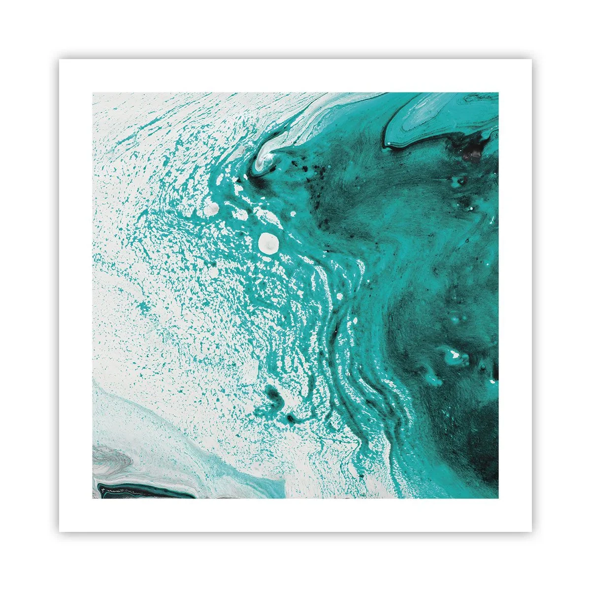 Affiche - Poster - Se fondre dans le bleu et le turquoise - 50x50 cm