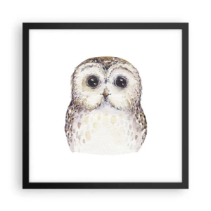 Affiche dans un cadre noir - Poster - Regarde-moi dans les yeux - 40x40 cm