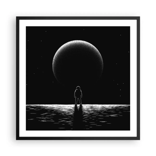 Affiche dans un cadre noir - Poster - Face à face - 60x60 cm