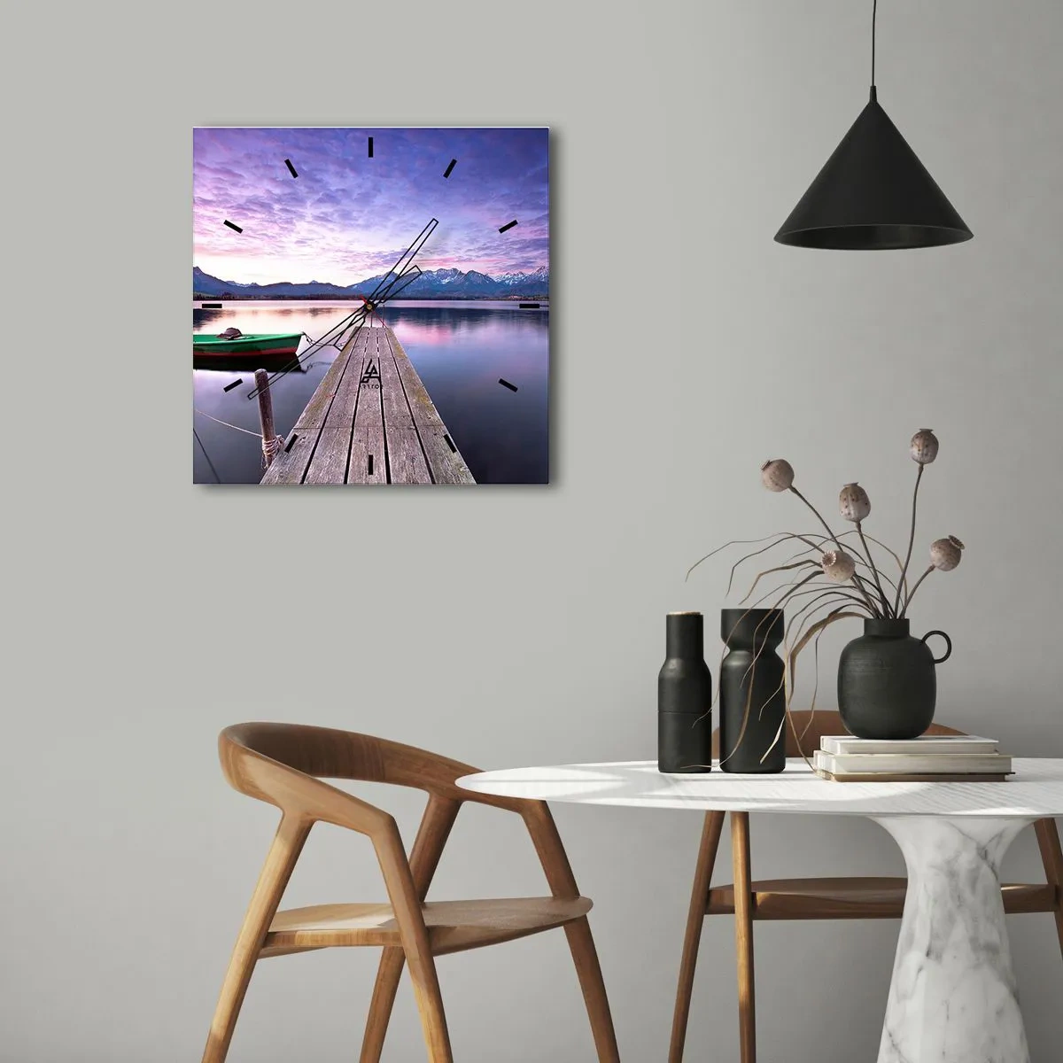 Horloge murale - Pendule murale - Silence amical - 40x40 cm