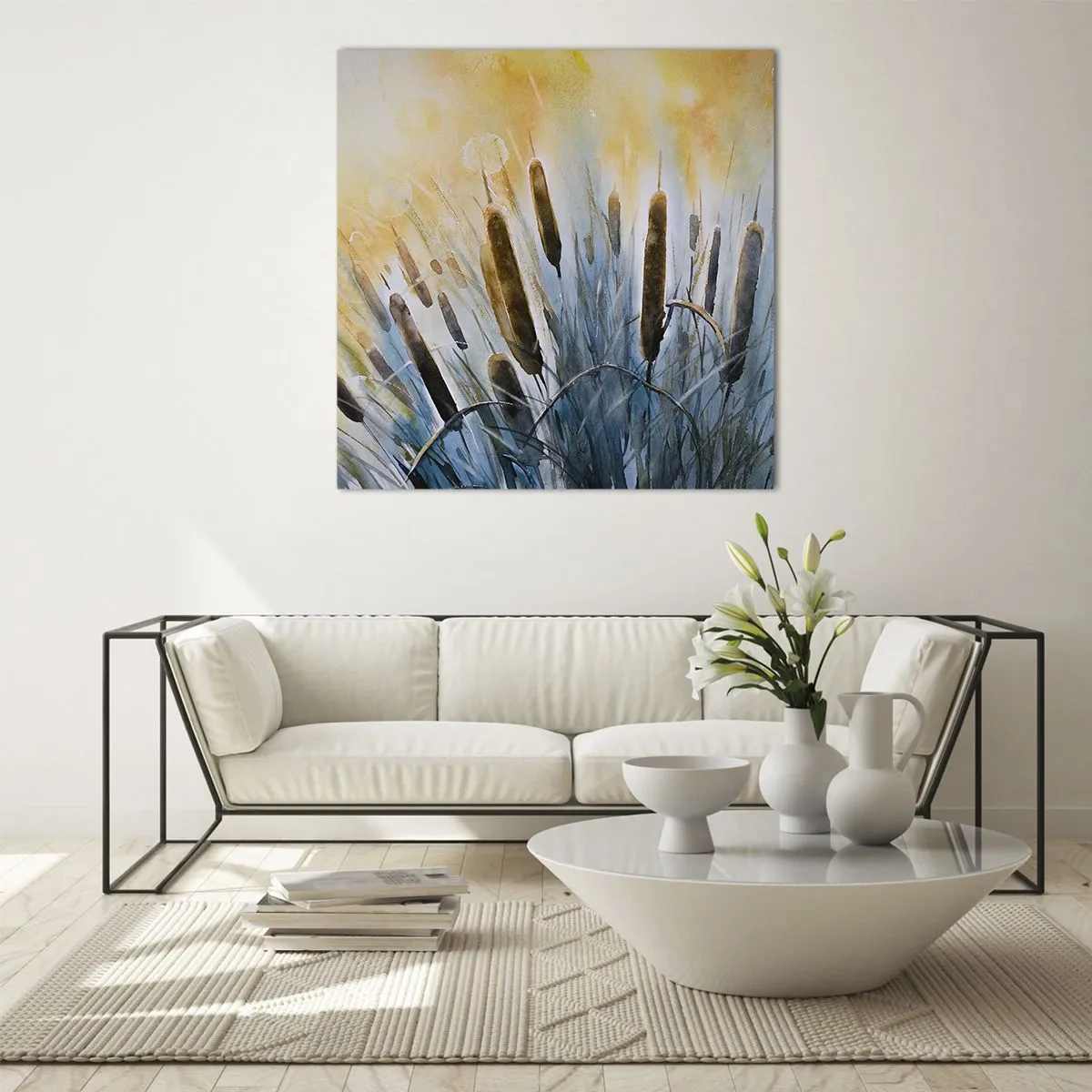 Impression sur verre - Image sur verre - Fraicheur de l'eau, chaleur du soleil - 30x30 cm