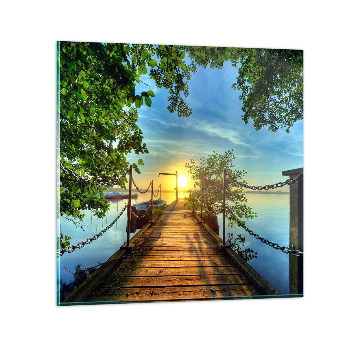 Impression sur verre - Image sur verre - L'ouest au-dessus de l'eau - 70x70 cm