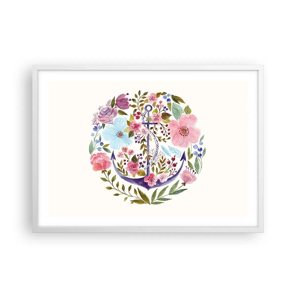 Affiche dans un cadre blanc - Poster - Le beau rêve du marin - 70x50 cm