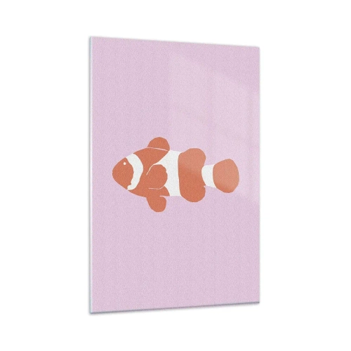 Impression sur verre - Image sur verre - En corail sur le visage et la queue - 80x120 cm