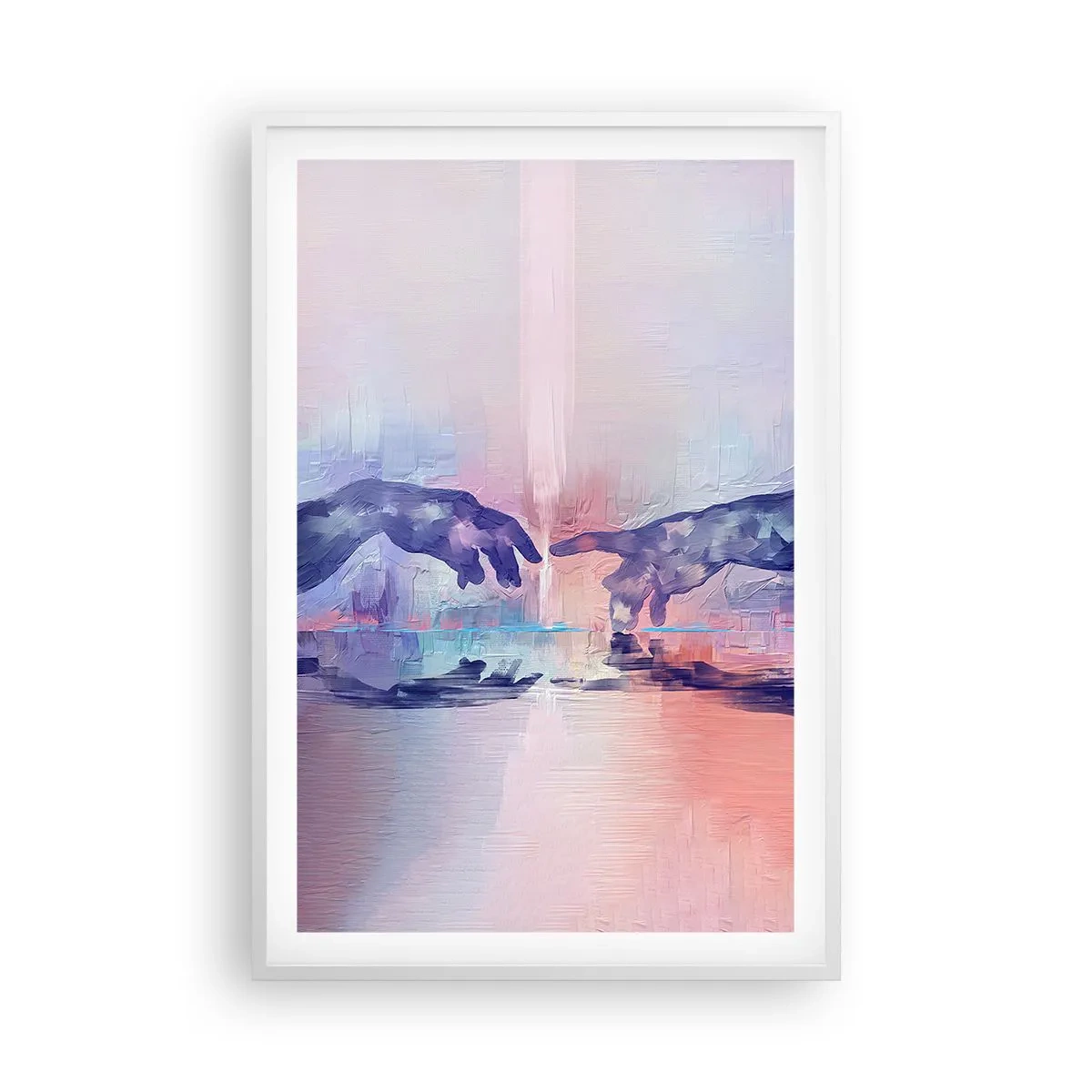 Affiche dans un cadre blanc - Poster - Divine étincelle de vie - 61x91 cm