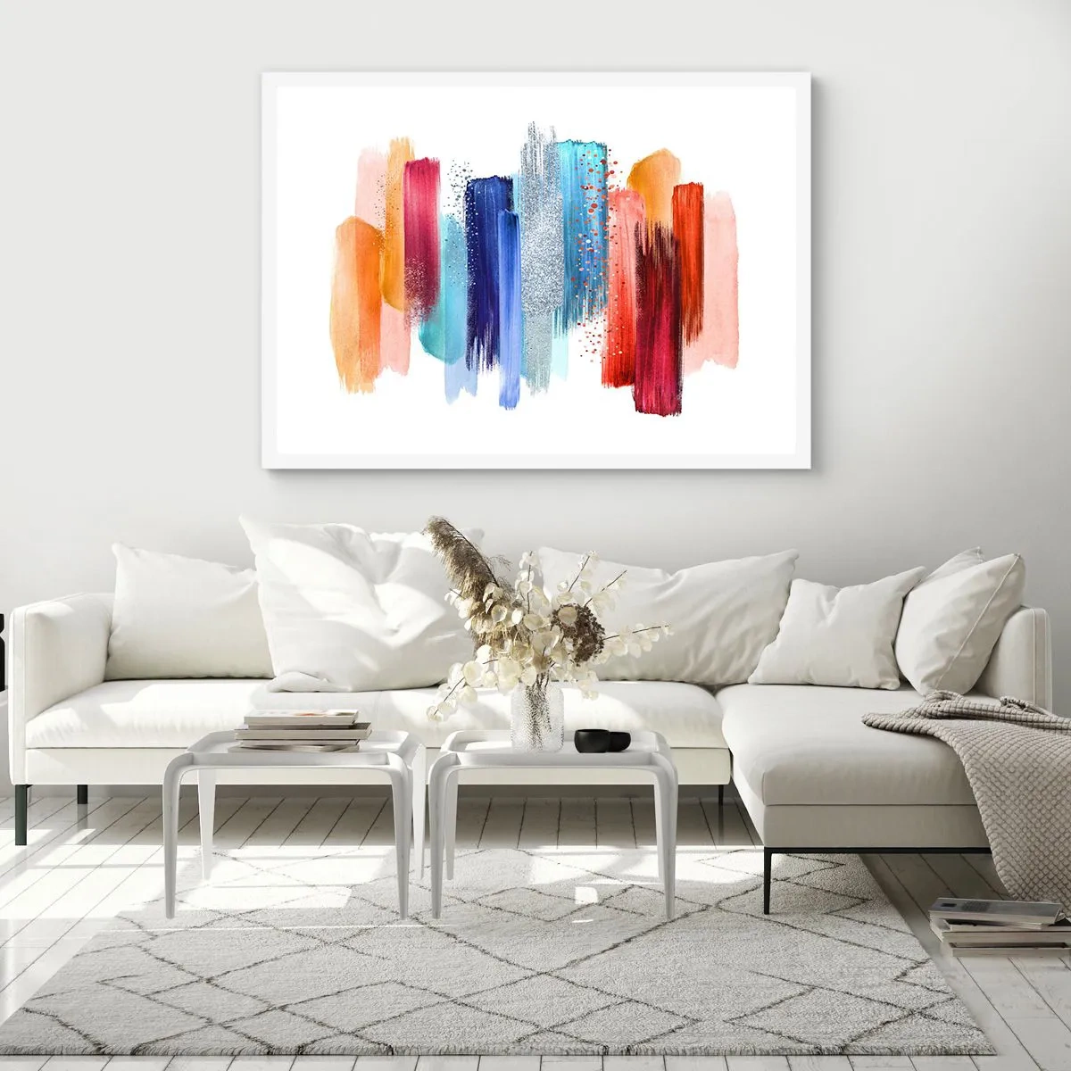Affiche dans un cadre blanc - Poster - En haut et en bas - 50x40 cm