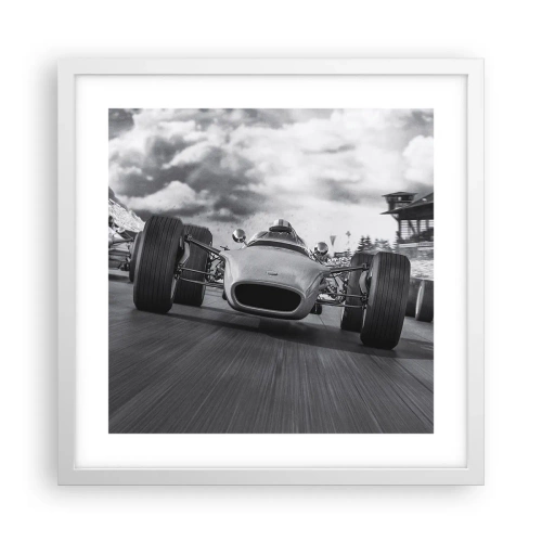 Affiche dans un cadre blanc - Poster - Puissance! - 40x40 cm