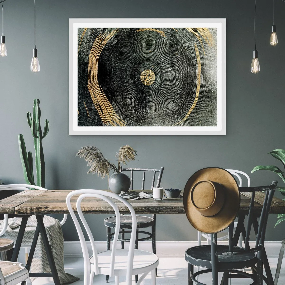 Affiche dans un cadre blanc - Poster - Changement et persistance - 50x40 cm