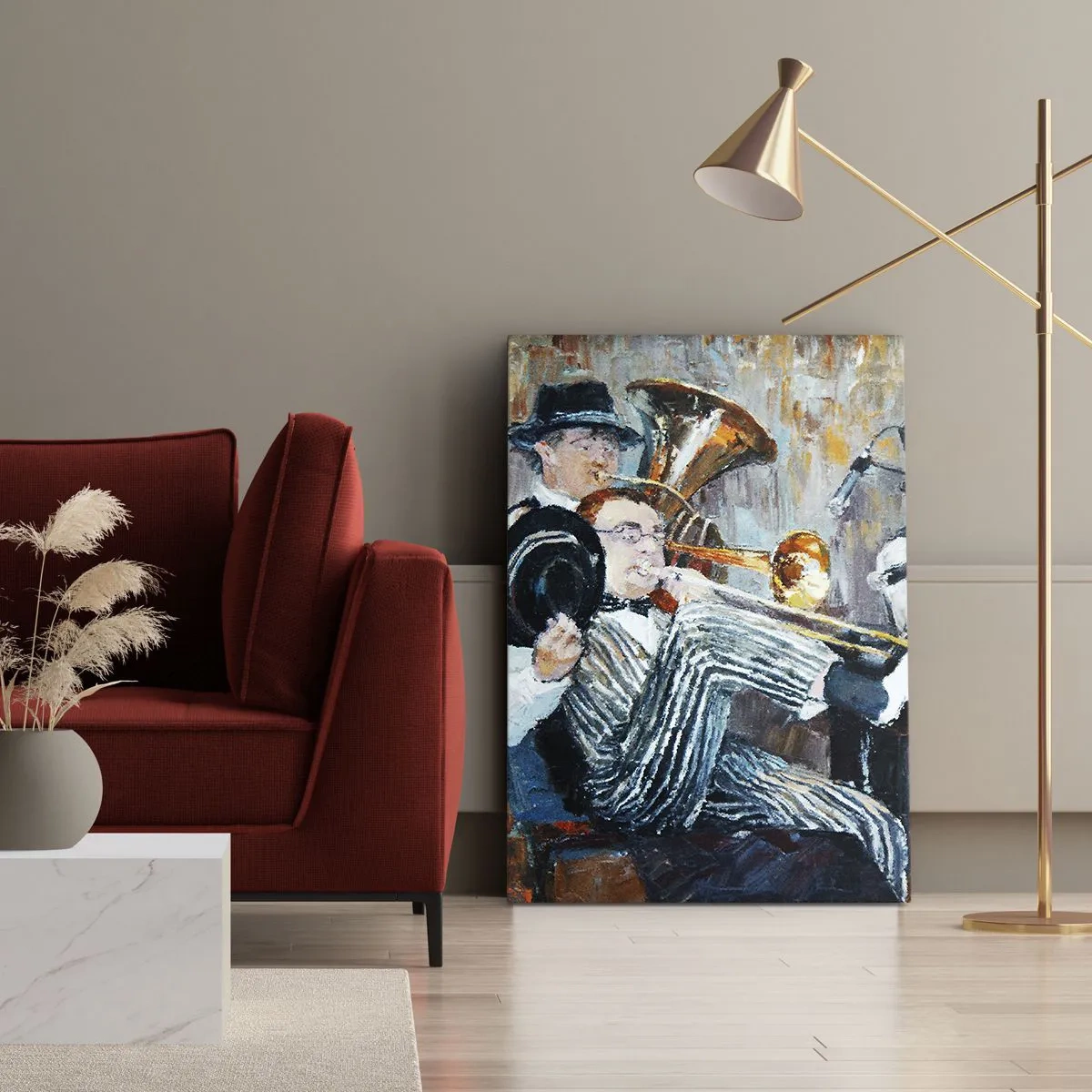 Impression sur toile - Image sur toile - C'est tout le Jazz - 65x120 cm