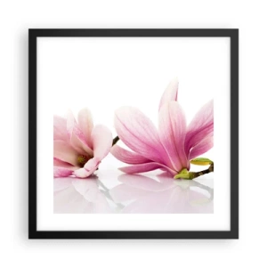 Affiche dans un cadre noir - Poster - Délicat comme une brise de printemps - 40x40 cm