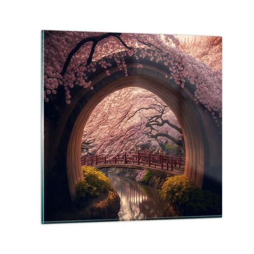 Impression sur verre - Image sur verre - Printemps japonais - 30x30 cm