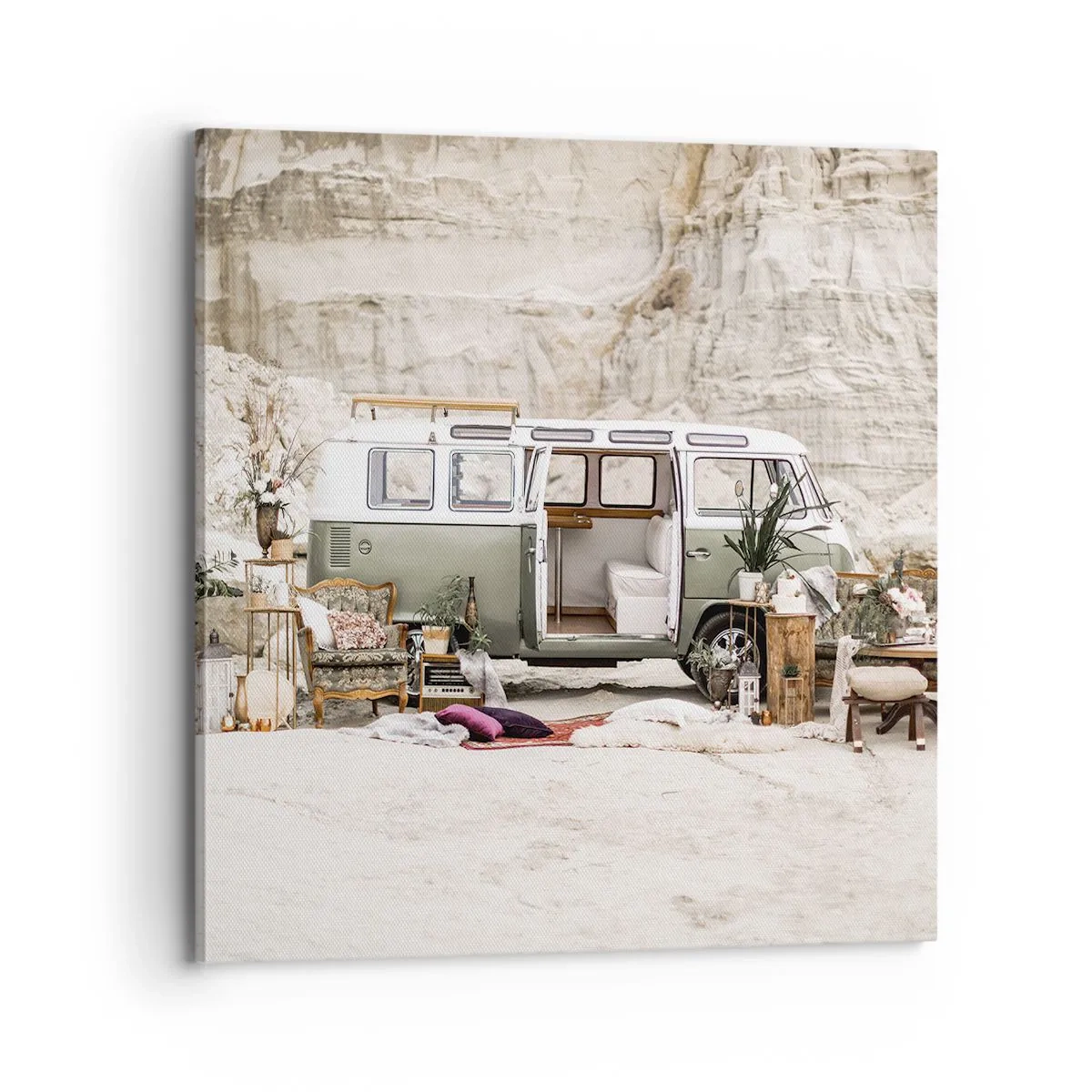 Impression sur toile - Image sur toile - Il est temps de commencer le voyage - 70x70 cm