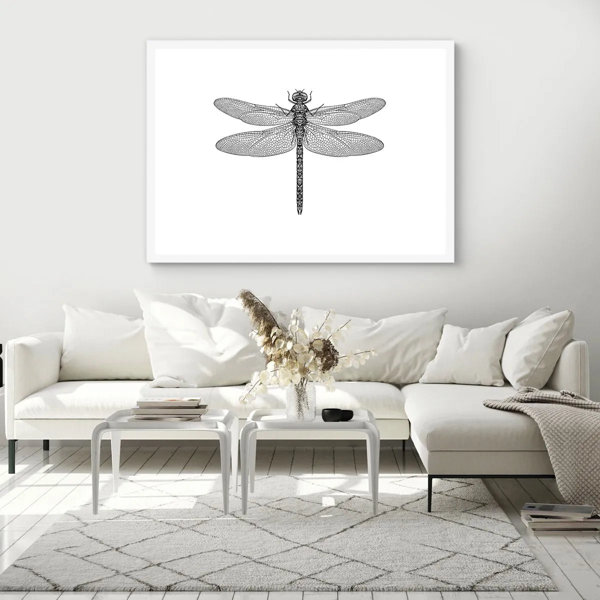 Affiche dans un cadre blanc - Poster - Précision de la nature - 70x50 cm