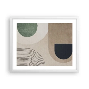 Affiche dans un cadre blanc - Poster - La douceur de l'ovale - 50x40 cm