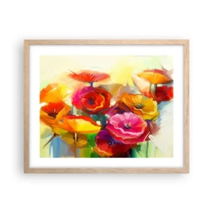 Affiche dans un chêne clair - Poster - Pas seulement rouge - 50x40 cm