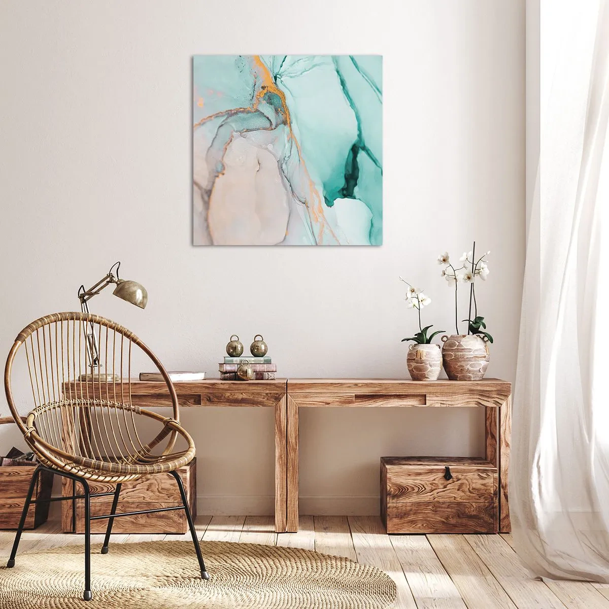 Impression sur toile - Image sur toile - Danse des formes et des couleurs - 60x60 cm