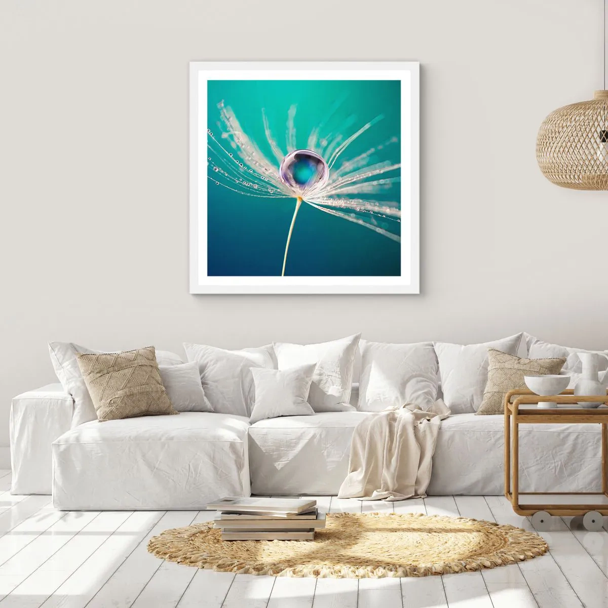 Affiche dans un cadre blanc - Poster - Moment mystique - 40x40 cm