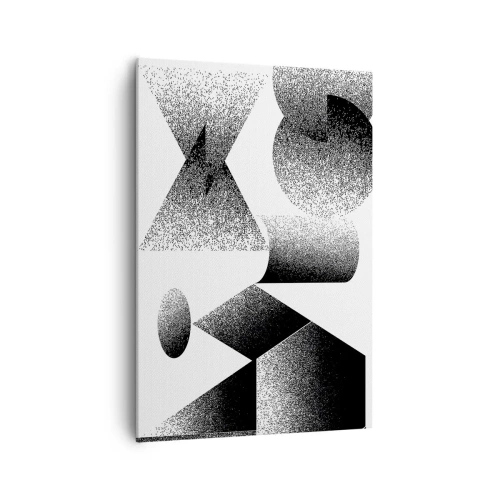 Impression sur toile - Image sur toile - Géométrie composée d'angles et de formes ovales - 70x100cm - Angles et ovales - Décoration murale moderne pour le salon et la chambre ARTTOR