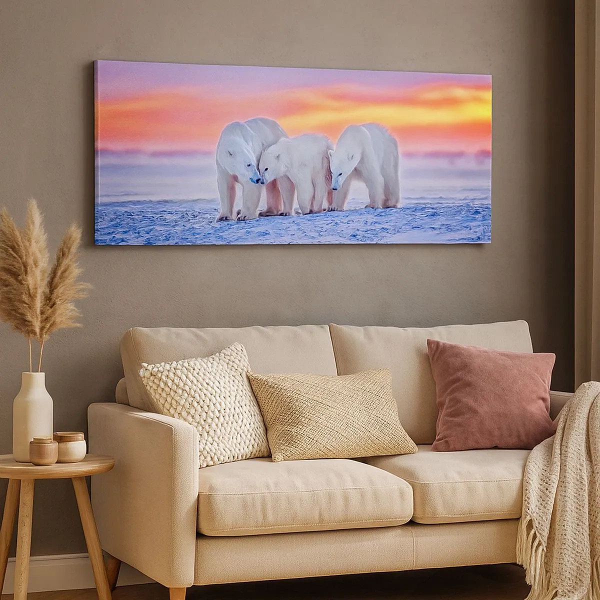 Impression sur toile - Image sur toile - La chaleur familiale suffit - 100x40 cm