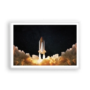 Affiche dans un cadre blanc - Poster - Ad astra! - 91x61 cm