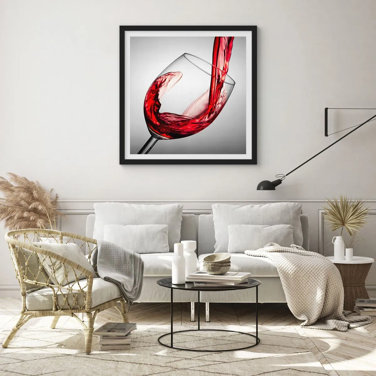 Affiche dans un cadre noir - Poster - Nuance - mouvement - son - 40x40 cm