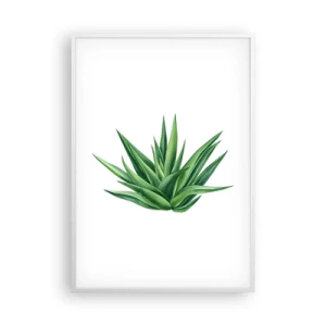 Affiche dans un cadre blanc - Poster - Vert – force – vie - 70x100 cm