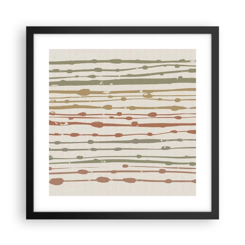 Affiche dans un cadre noir - Poster - Notation musicale des couleurs - 40x40 cm