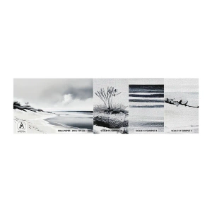 Échantillon de Papier Peint Premium Canvas - Ensemble depuis toujours - Dunes, Plage, Océan - 100x30 cm